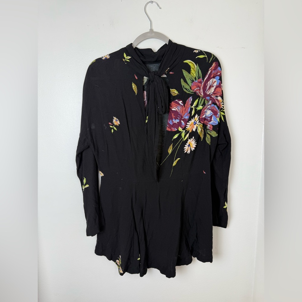 Free People Black Gemma Tunic Top and/or Mini Dress Small - Picture 5 of 6